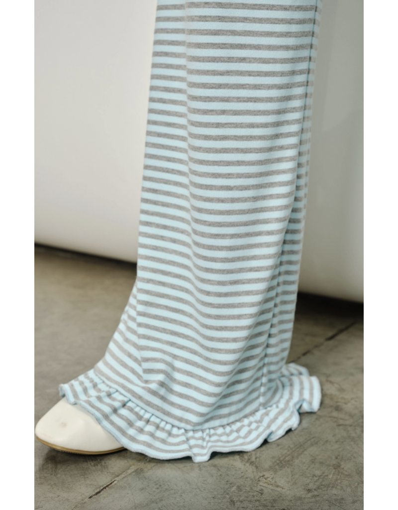 Pretty Garbage Devin Ruffle Striped Lounge Pants