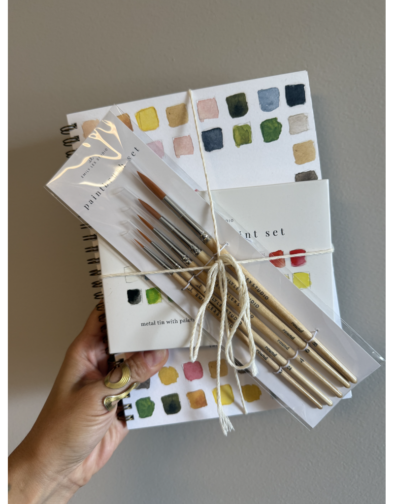 Emily Lex Studio Bouquets Watercolor Workbook + Paint + Brushes