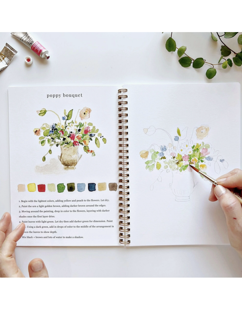 Emily Lex Studio Bouquets Watercolor Workbook + Paint + Brushes