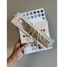 Seaside Watercolor Workbook + Paint + Brushes