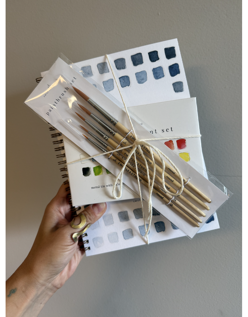 Seaside Watercolor Workbook + Paint + Brushes