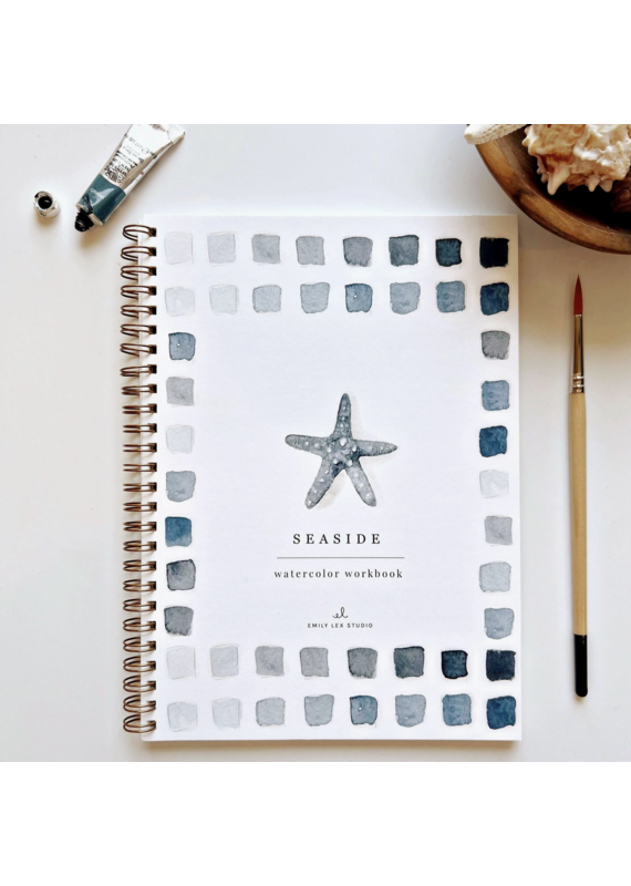 Seaside Watercolor Workbook + Paint + Brushes