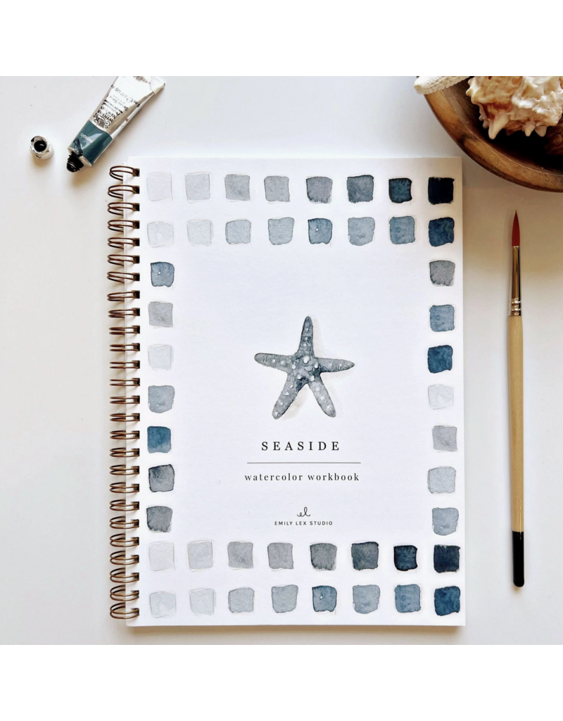 Seaside Watercolor Workbook + Paint + Brushes