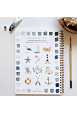 Seaside Watercolor Workbook + Paint + Brushes