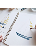 Seaside Watercolor Workbook + Paint + Brushes