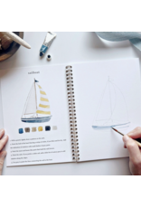 Seaside Watercolor Workbook + Paint + Brushes