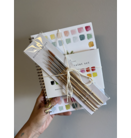 Tropical Watercolor Workbook + Paint + Brushes