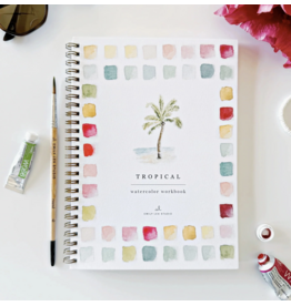 Tropical Watercolor Workbook + Paint + Brushes