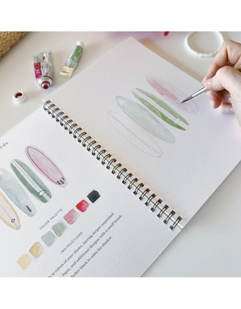 Tropical Watercolor Workbook + Paint + Brushes