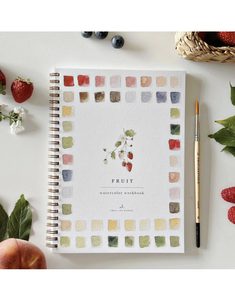 Fruit Watercolor Workbook + Paint + Brushes
