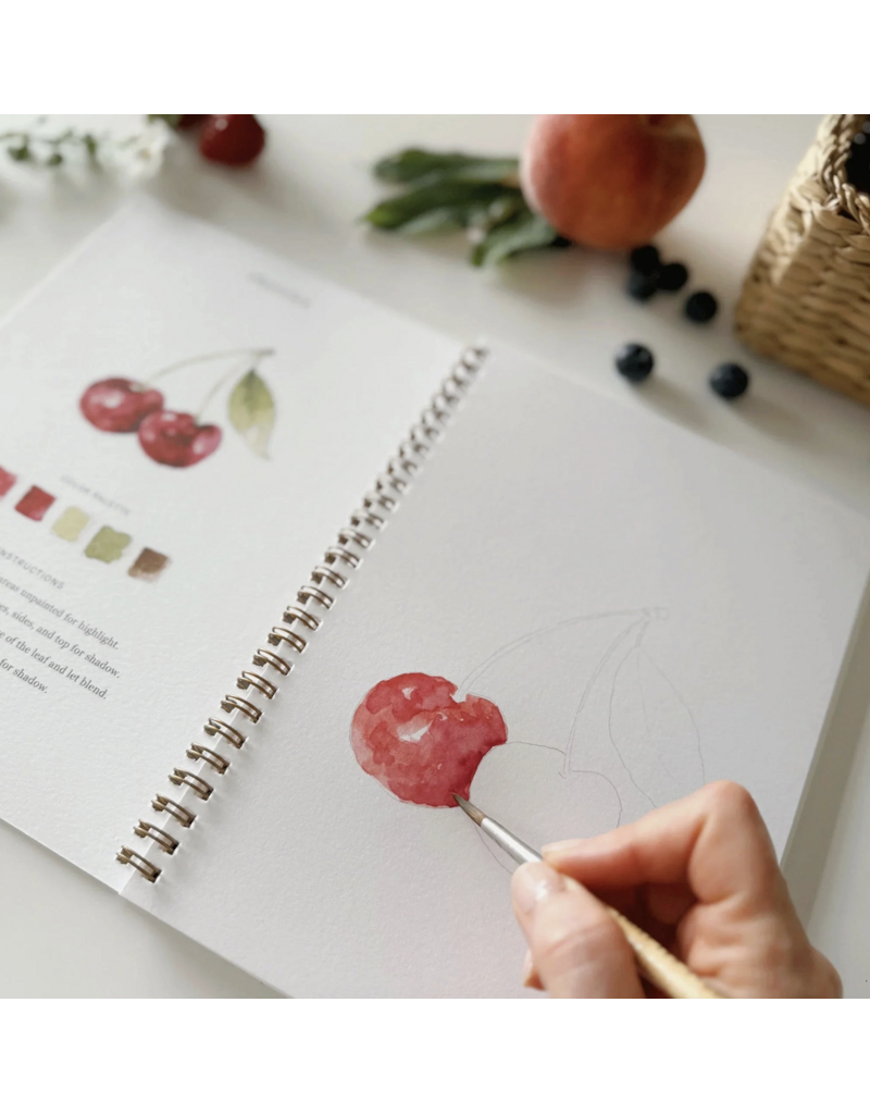 Fruit Watercolor Workbook + Paint + Brushes