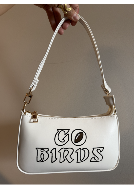 Go Birds Hand Painted Shoulder Bag