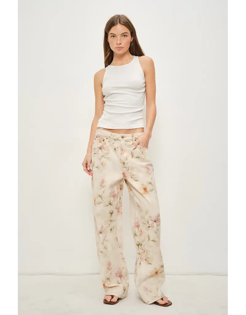Pretty Garbage Justina Floral Denim Pants