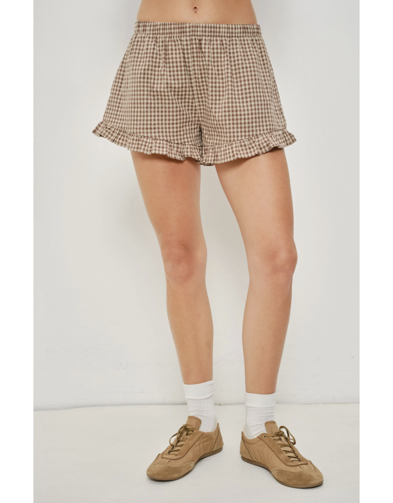 Pretty Garbage Kora Frill Gingham Shorts