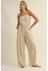 Fifi Floral Sleeveless Lace Edge Barrel Jumpsuit