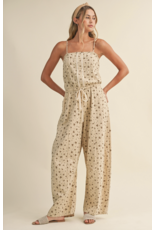 Fifi Floral Sleeveless Lace Edge Barrel Jumpsuit