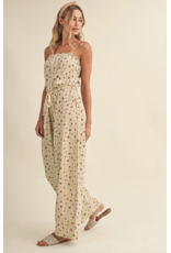Fifi Floral Sleeveless Lace Edge Barrel Jumpsuit