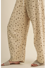 Fifi Floral Sleeveless Lace Edge Barrel Jumpsuit