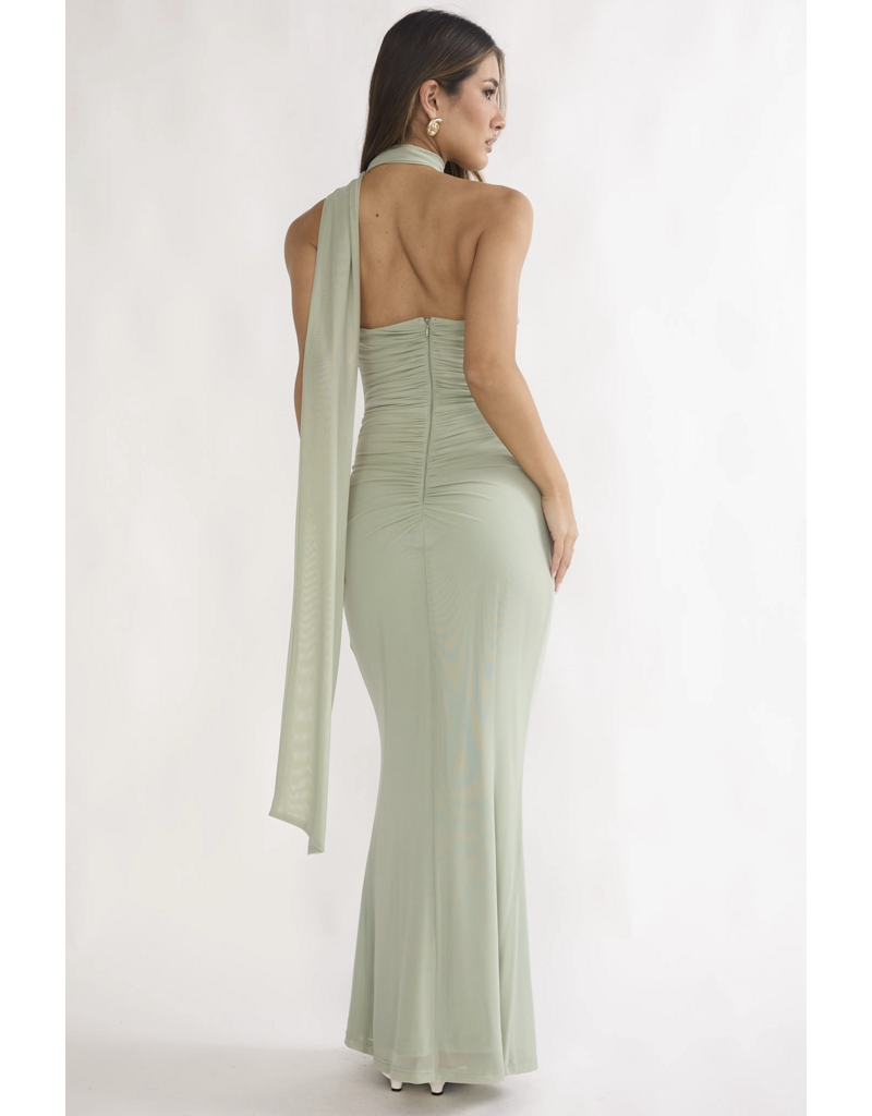Catalina Asymmetrical Scarf Maxi Dress