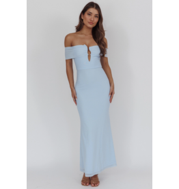 Gaia Off Shoulder Ruched Maxi Dress