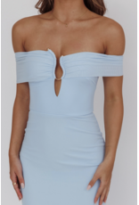 Gaia Off Shoulder Ruched Maxi Dress