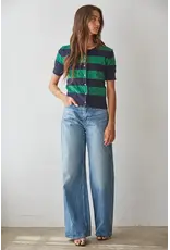 By Together Kelly Cable Knit Short Sleeve Cardigan Top