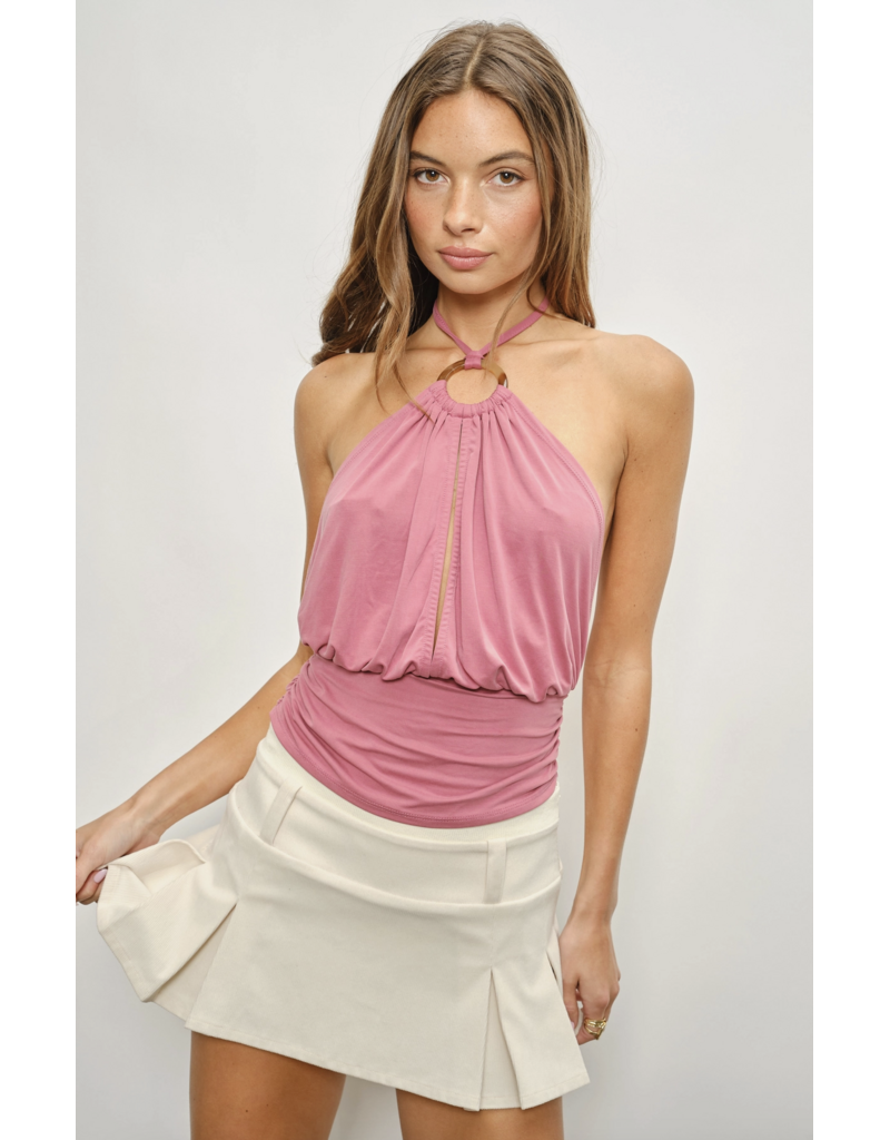 Pretty Garbage Kassandra O-Ring Halter Top