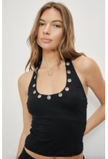 Pretty Garbage Levi Eyelet Halter Top