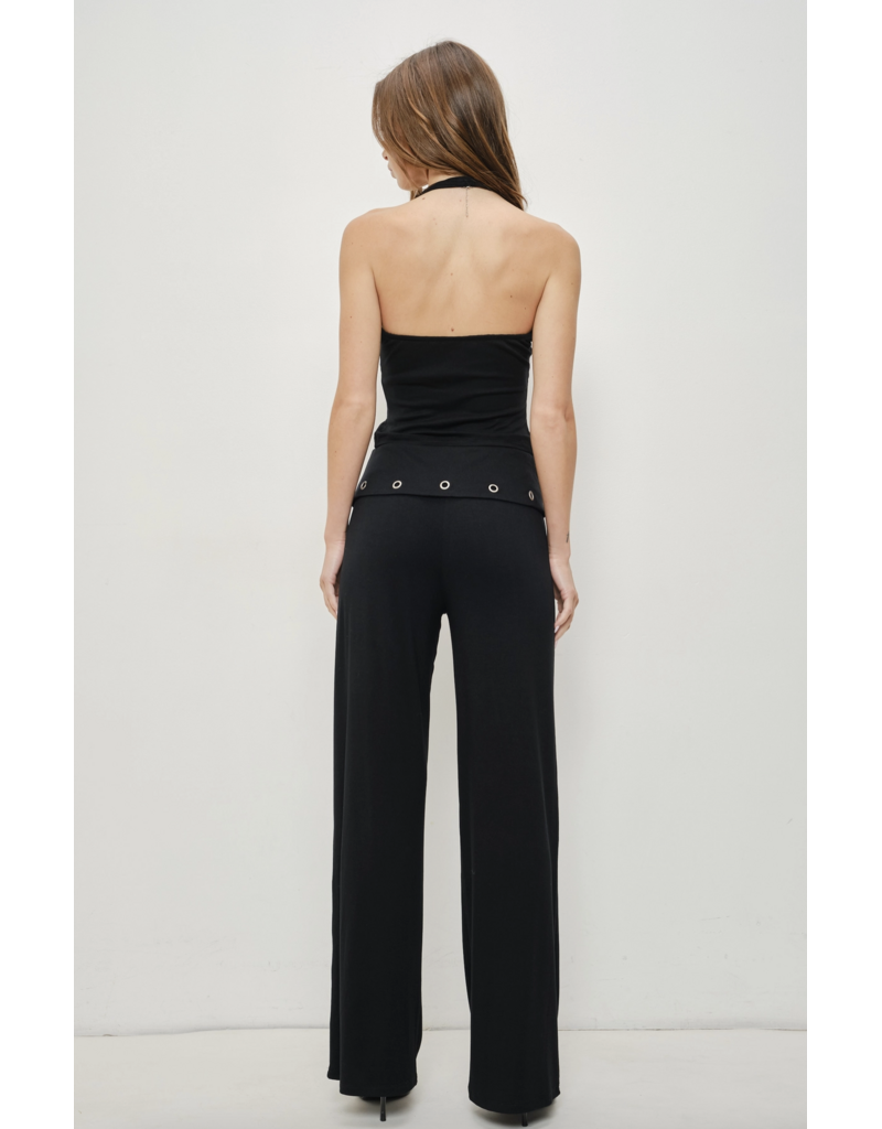 Pretty Garbage Levi Eyelet Foldover Pants