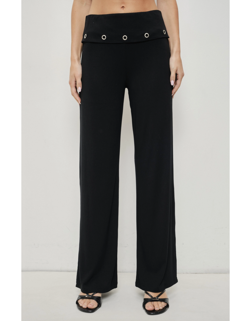 Pretty Garbage Levi Eyelet Foldover Pants