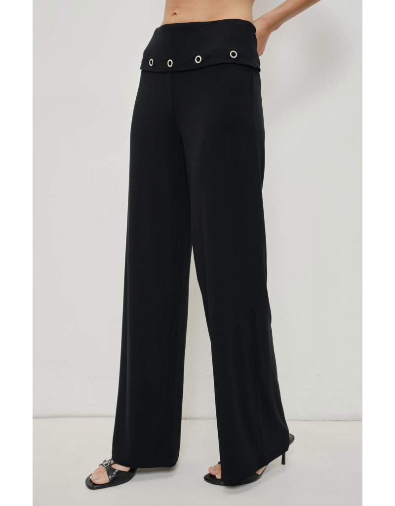 Pretty Garbage Levi Eyelet Foldover Pants
