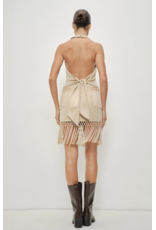 Pretty Garbage Isla Suede Fringe Mini Skirt