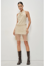 Pretty Garbage Isla Suede Fringe Halter Top
