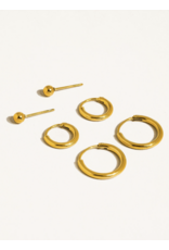 Flanerie Brigitte 18K Gold Non-Tarnish Earring Set