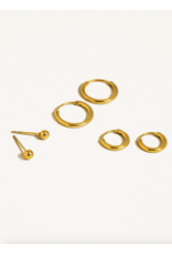 Flanerie Brigitte 18K Gold Non-Tarnish Earring Set