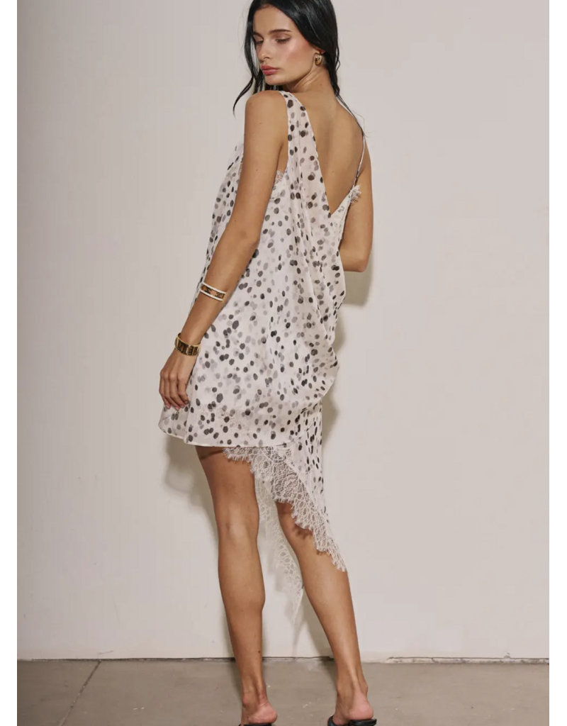 Elaina Draped Asymmetrical Mini Dress