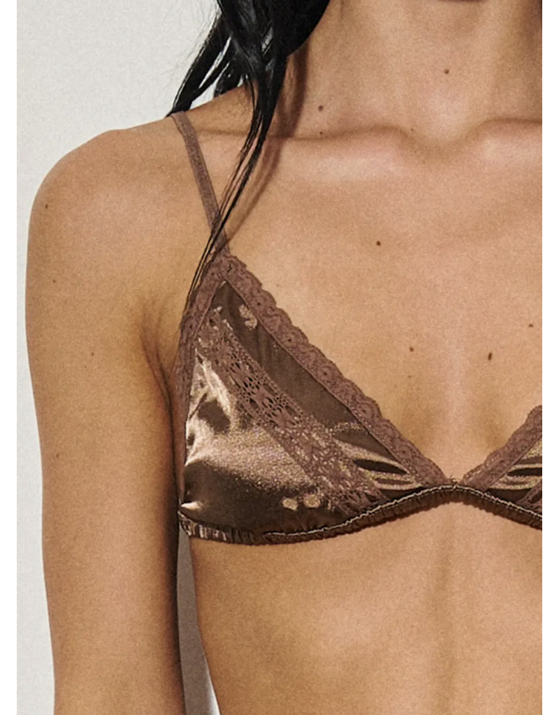 Sylvania Satin & Lace Bralette