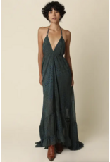 Emerald Halter Maxi Dress