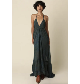 Emerald Halter Maxi Dress
