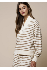 Stripes Half Zip Up Sweatshirt