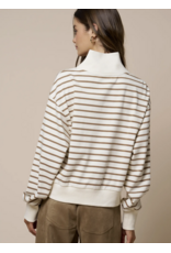 Stripes Half Zip Up Sweatshirt