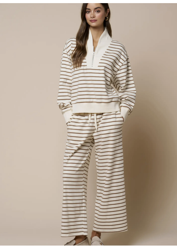 Stripes Wide Leg Sweatpants