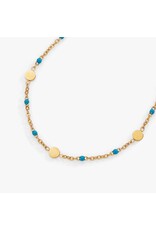Alex + Ani Turquoise Enameled Chain Coin Station Anklet
