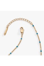Alex + Ani Turquoise Enameled Chain Coin Station Anklet