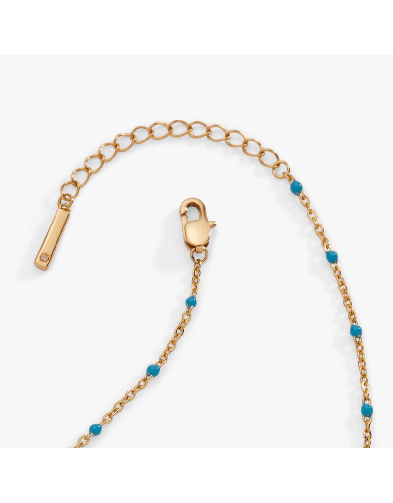 Alex + Ani Turquoise Enameled Chain Coin Station Anklet