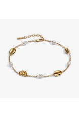 Alex + Ani Seashell & Pearl Inline Charm Anklet