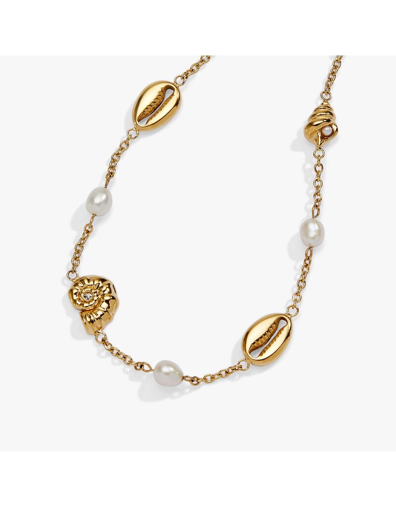Alex + Ani Seashell & Pearl Inline Charm Anklet