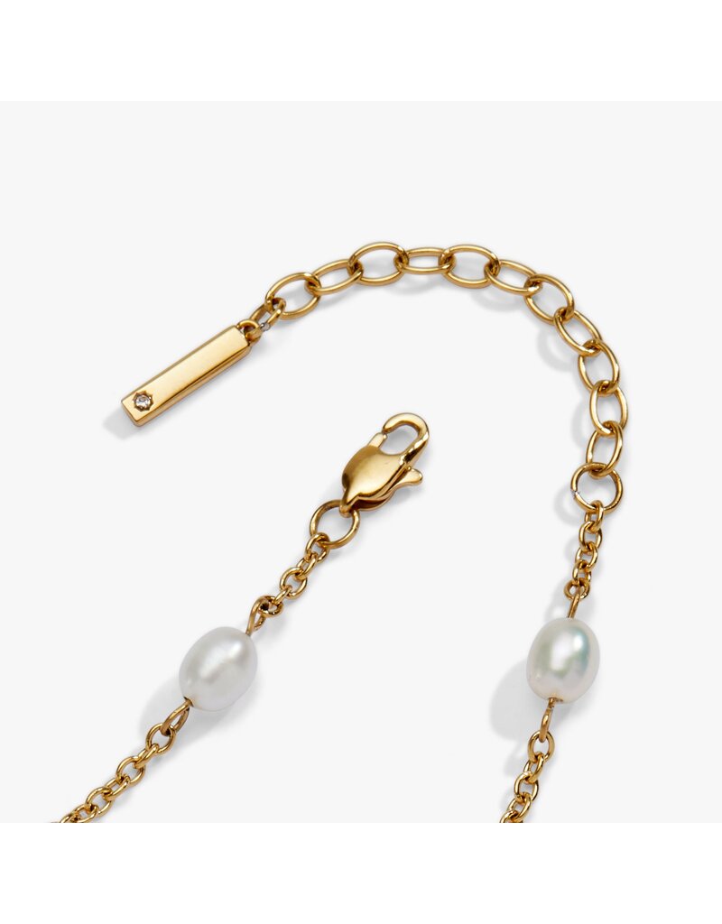 Alex + Ani Seashell & Pearl Inline Charm Anklet