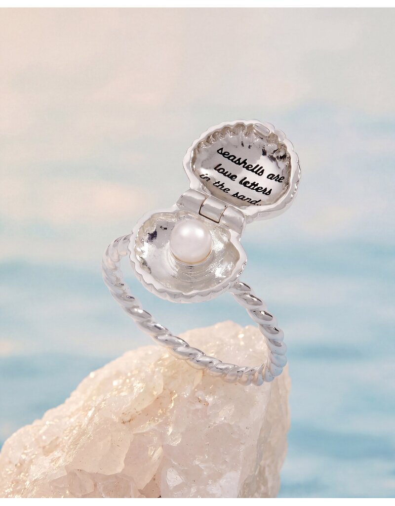 Alex + Ani Salt + Sea 'Seashells Are Love Letters In The Sand' Locket Ring