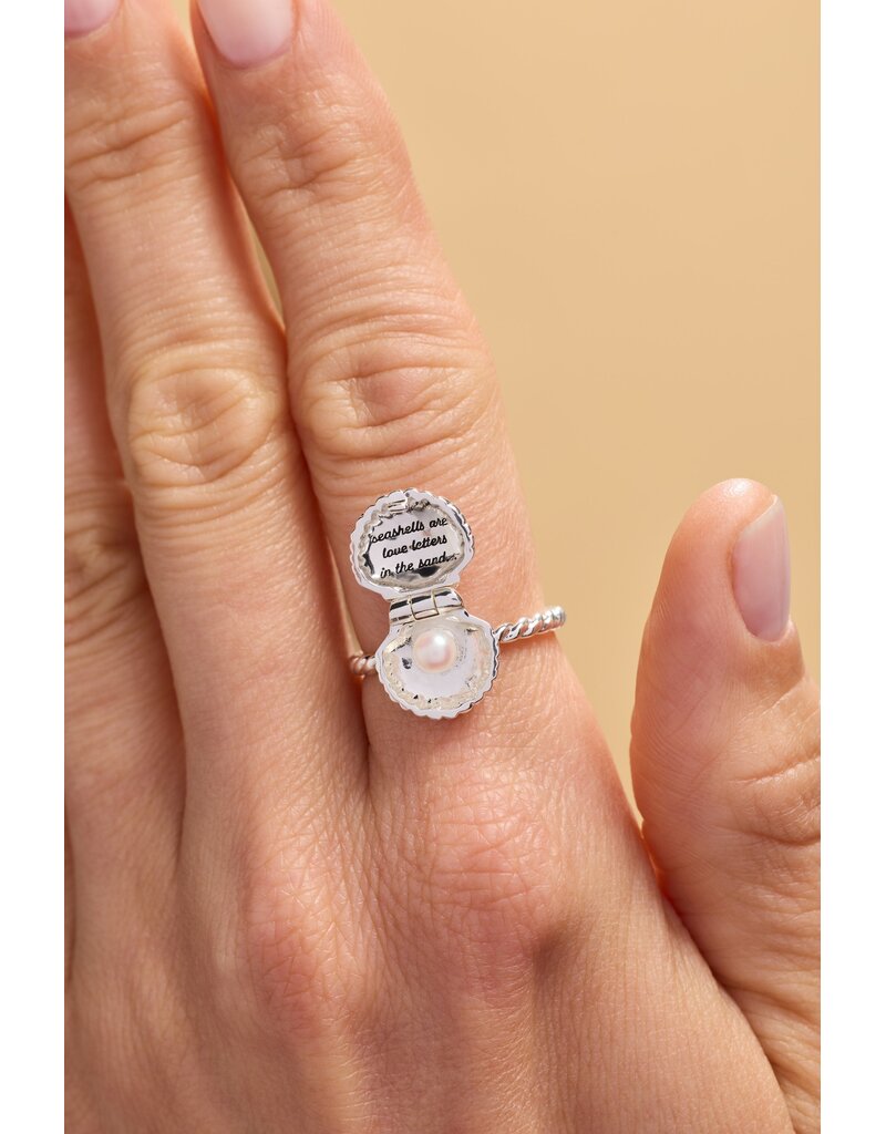 Alex + Ani Salt + Sea 'Seashells Are Love Letters In The Sand' Locket Ring